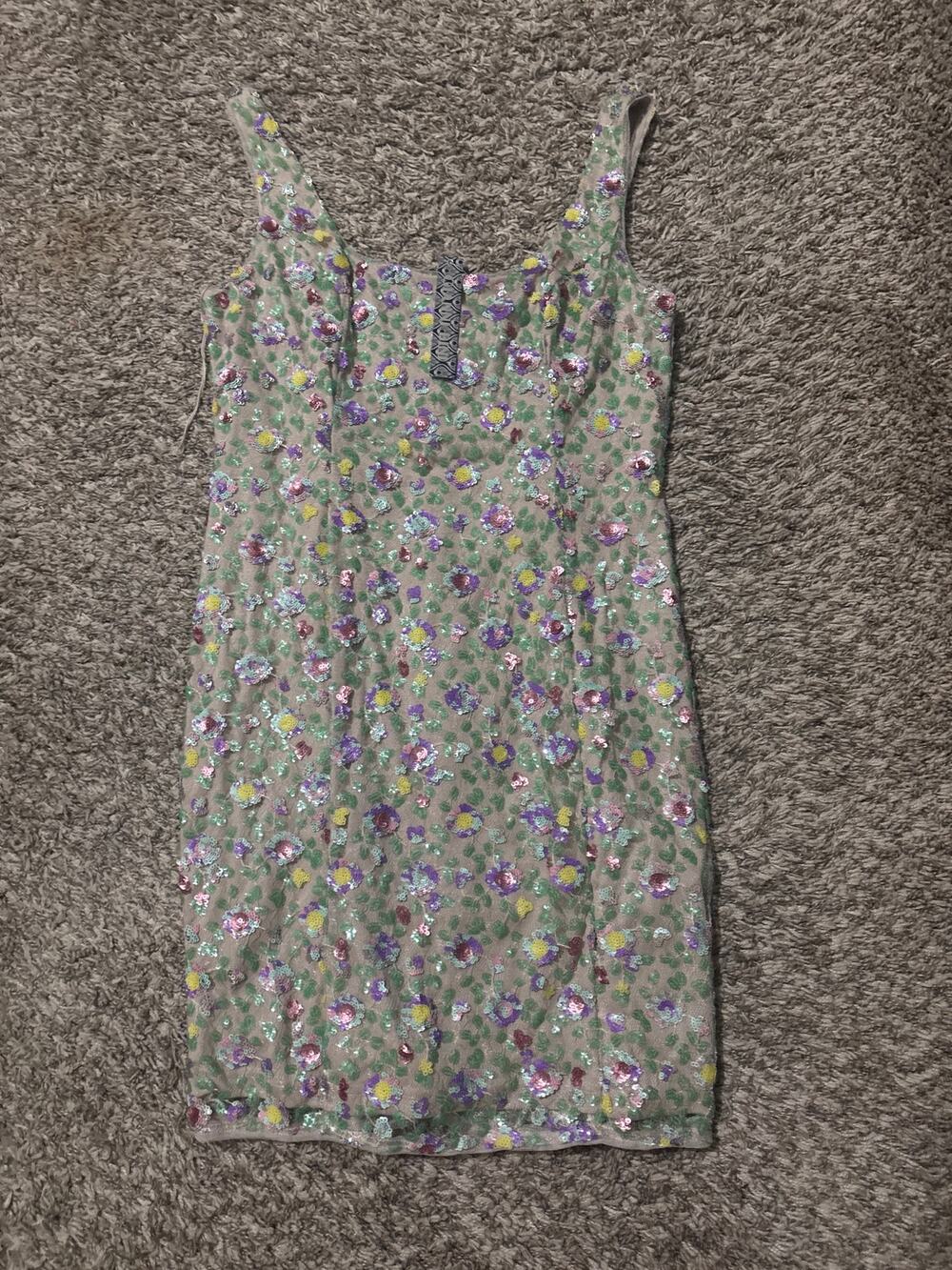 NWT Gianni Bini Floral Sequin Dress 12